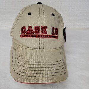 Case IH Racine Wisconsin USA Red Zone Hat OSFA Embroidered red black Tan farming